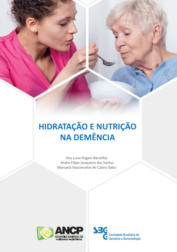 Cartilha Hidratação e Nutrição na Demência - capa ilustrativa.