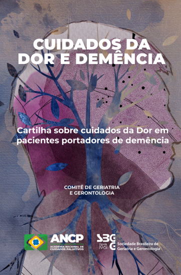 Cartilha Cuidados, Dor e Demência - capa ilustrativa.